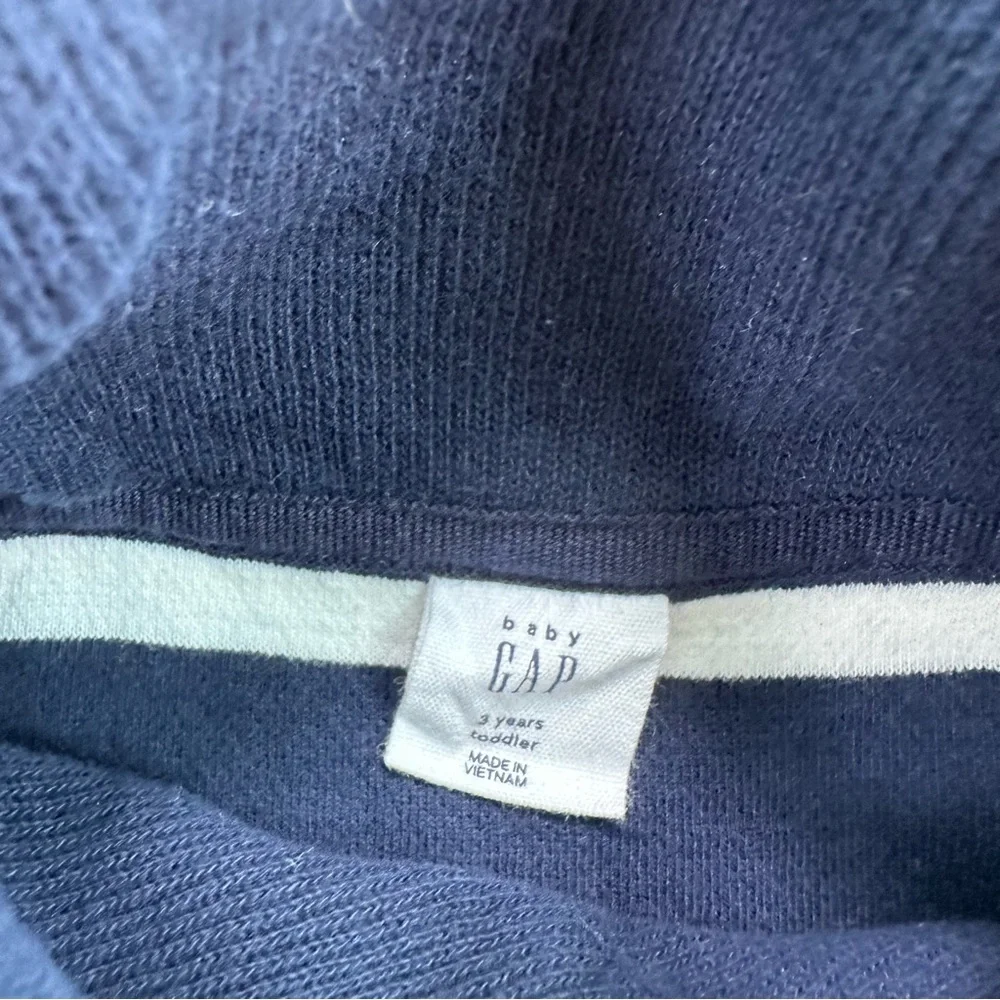 Baby GAP Navy Blue Striped Shawl Neck Sweater, 3T